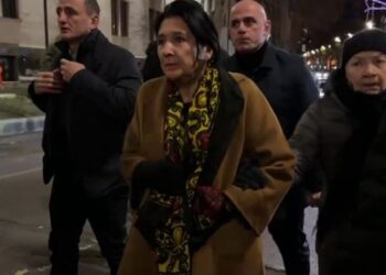 რუსთაველის გამზირზე მიმდინარე აქციას პრეზიდენტი, სალომე ზურაბიშვილი შეუერთდა