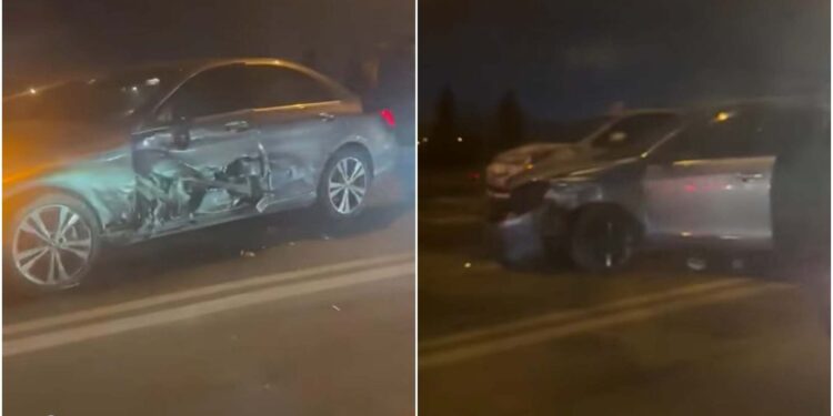 ვიდეო – ავარია თბილისში – დამტვრეულია ხუთი ავტომობილი