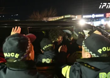 რესტორან „ბაბილოსთან“ ვითარება პერიოდულად იძაბება – პოლიციამ აქციის რამდენიმე მონაწილე დააკავა