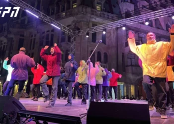 ბათუმში, ევროპის მოედანზე საპროტესტო მანიფესტი მიმდინარეობს