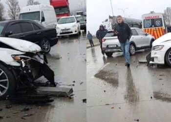 ერთმანეთს ტრაილერი და ხუთი ავტომობილი შეეჯახა