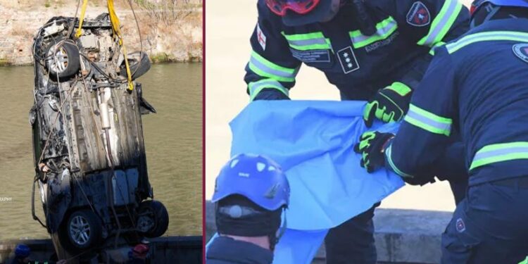 მტკვრიდან ამოყვანილ მანქანაში ერთი ადამიანის ცხედარი იპოვეს