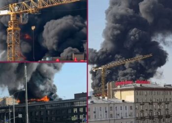 მოსკოვის ცენტრში, ელიტურ საცხოვრებელ კომპლექსში ძლიერი ხანძარი გაჩნდა