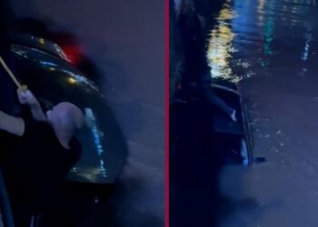 ვიდეო – მეტეხის ხიდიდან მტკვარში კიდევ ერთი მანქანა გადავარდა