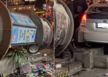 ვიდეო – თბილისში ავტომანქანა ჯიხურს დაეჯახა