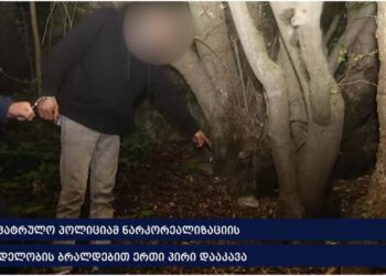 ვიდეო – ნარკორეალიზაციის მცდელობის ბრალდებით ერთი პირი დააკავეს