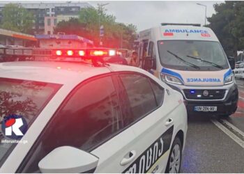 რუსთავში ზებრა გადასასვლელზე ქალს ავტომობილი დაეჯახა [+video]