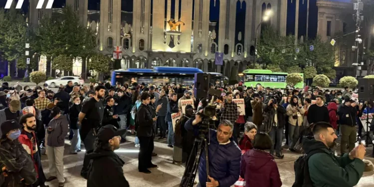 პარლამენტთან, სტუდენტებისა და აქციების დროს დაკავებულთა მშობლების აქცია მიმდინარეობს