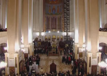 სამების საკათედრო ტაძარში სააღდგომო ლიტურგია მიმდინარეობს