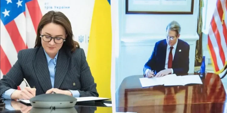 აშშ-მა და უკრაინამ ხელი მოაწერეს მომორანდუმს, რომელი მინერალებთან დაკავშირებული შეთანხმების ხელმოწერის განზრახვას ადასტურებს