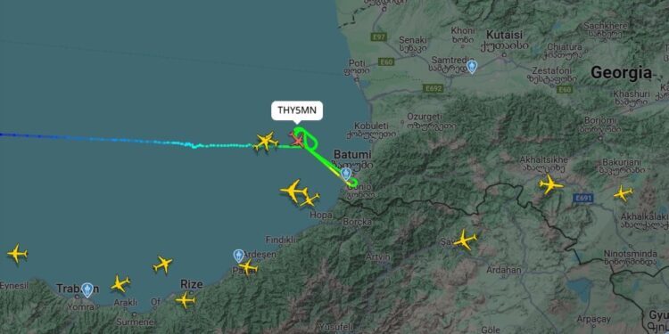 ფრენა ბათუმის თავზე