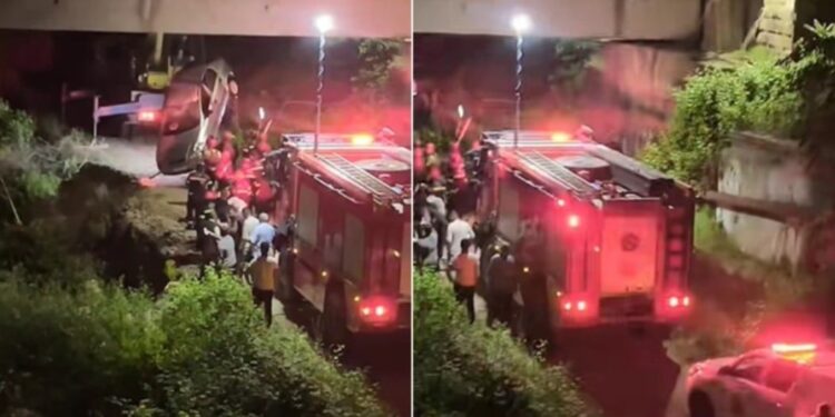 მანქანა მდინარეში გადავარდა – ავტოსაგზაო შემთხვევა მარნეულში