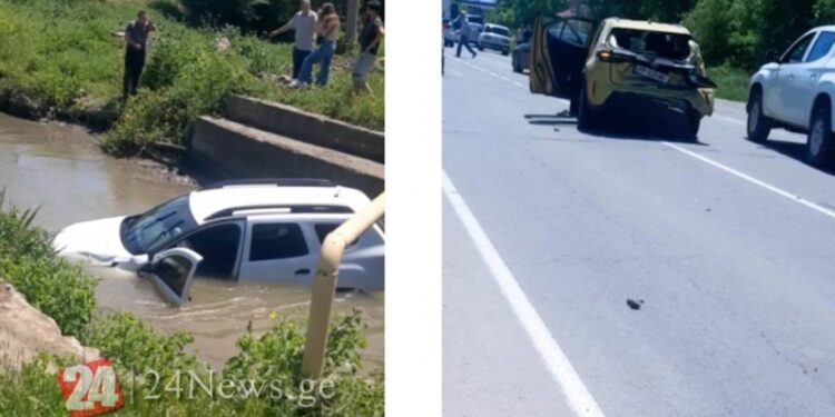 ,,შეჯახების შემდეგ მანქანა არხში ჩავარდა…” – ავარია მარნეული-სადახლოს გზაზე