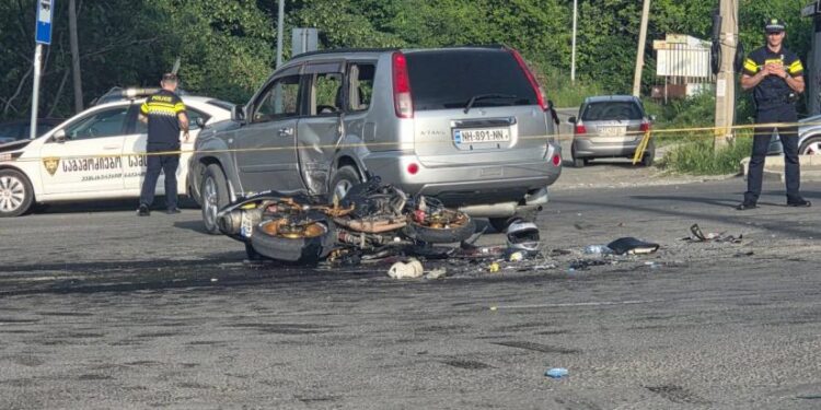 ერთმანეთს ავტომანქანა და მოტოციკლი შეეჯახა – ავარია კახეთში