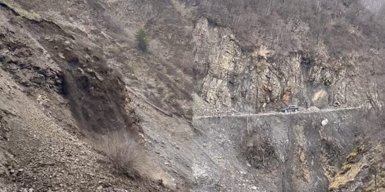 ვიდეო – მესტია-უშგულის გზაზე მეწყერი ჩამოწვა – კალა-უშგულის მონაკვეთზე მოძრაობა აკრძალულია