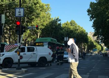 ავტობუსი ქვეითს დაეჯახა – ავტოსაგზაო შემთხვევა თბილისში