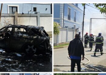 ვიდეო – თბილისში ავარიის შედეგად ავტომობილი დაიწვა