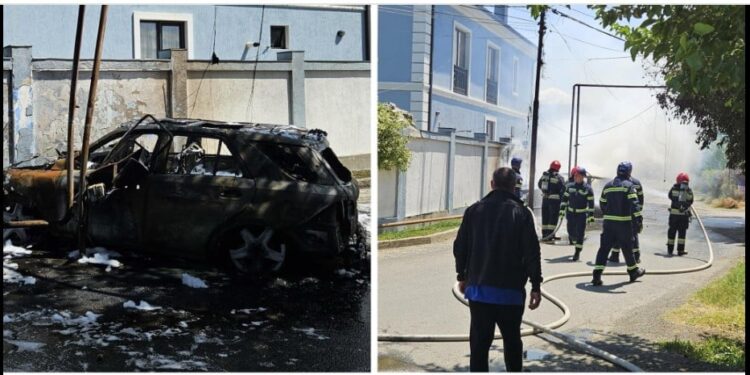 ვიდეო – თბილისში ავარიის შედეგად ავტომობილი დაიწვა