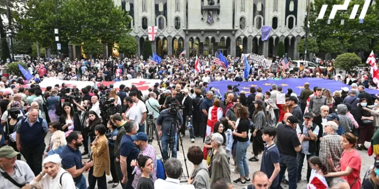 რუსთაველის გამზირზე საპროტესტო აქცია იმართება