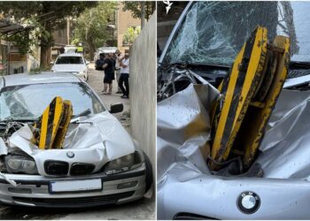 თბილისში, ამწეს რამდენიმეტონიანი კაუჭი მოსწყდა და ავტომობილს დაეცა