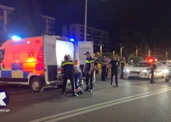 ახალგაზრდა ქალს ავტომობილი დაეჯახა – ავტოსაგზაო შემთხვევა რუსთავში (ნახეთ ვიდეო)