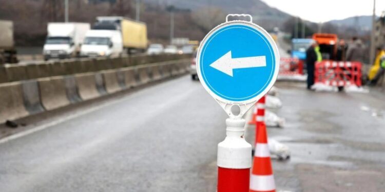 ცენტრალურ მაგისტრალზე, არაგვის ხიდზე მოძრაობა კვლავ შეიზღუდა