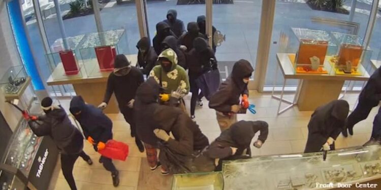 25-მა შეიარაღებულმა პირმა საიუველირო მაღაზია გაძარცვა, მოპარულია მილიონი დოლარის ღირებულების საქონელი