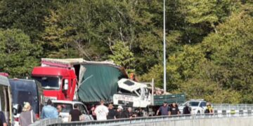 5 ავტომობილი დაზიანდა რიკოთის უღელტეხილზე მომხდარი ავარიის შედეგად