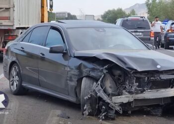 ვიდეო – ავარია რუსთავი-თბილისის ავტობანზე