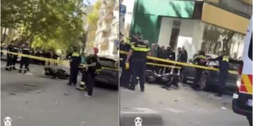 ვიდეო – ერთმანეთს მსუბუქი ავტომობილი და მოტოციკლი შეეჯახა – ავარია თბილისში