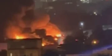 თბილისში, ფეიქრების ქუჩაზე ხანძარია