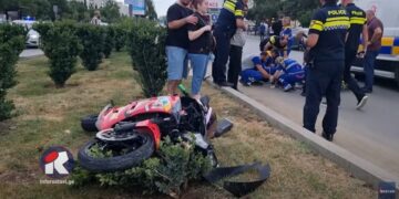 ვიდეო – ერთმანეთს მოტოციკლი და ავტომობილი დაეჯახნენ – ავარია რუსთავში