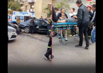 2 ავტომობილი ჯერ ერთმანეთს, შემდეგ კი ქვეითებს დაეჯახა – ავტოსაგზაო სემთხვევა მარნეულში