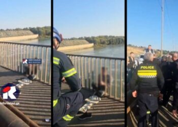 მაშველებმა და პატრულმა გადაარჩინეს კაცი, რომელიც ხიდიდან გადახტომას აპირებდა