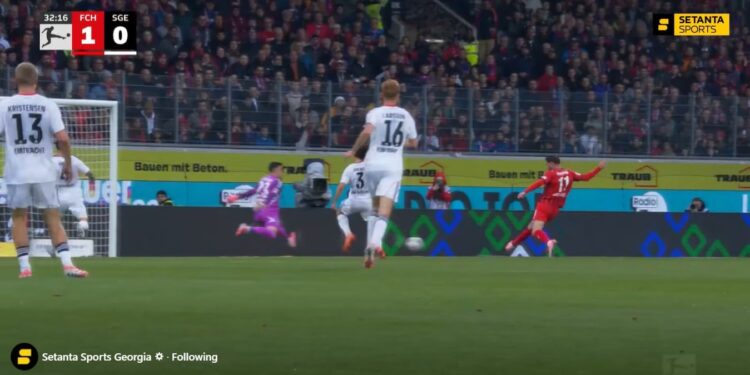 ბუდუ ზივზივაძემ ბუნდესლიგის მიმდინარე გათამაშებაში პირველი გოლი გაიტანა