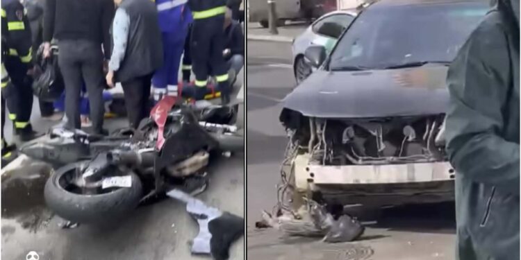 ვიდეო – ერთმანეთს მოტოციკლი და ავტომანქანა შეეჯახა – ავარია თბილისში