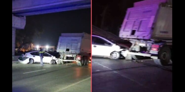 თბილისთან, ავტობანზე მომხდარი ავარიის შედეგად რამდენიმე ადამიანი დაშავდა