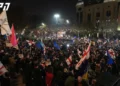 რუსთაველის გამზირზე უწყვეტი პროტესტის დაწყებიდან ერთი წლის თავზე აქცია მიმდინარეობს