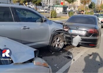 ვიდეო – ერთამენთს 4 ავტომობილი შეეჯახა – ავარია რუსთავში