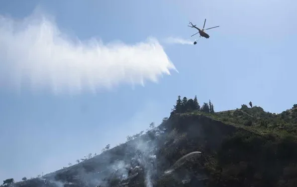 ბაღდათში, ტყის ფერდობზე ხანძარია