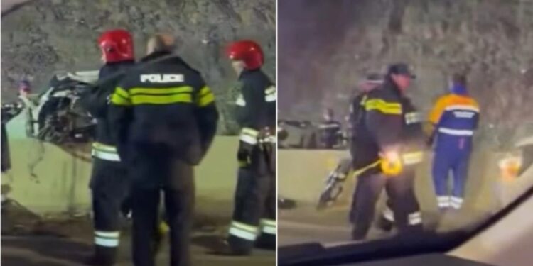 ვიდეო – ავტომობილი ჯებირს შეეჯახა – ავარია თბილისში