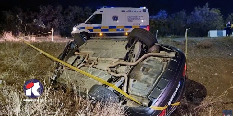 ვიდეო – თბილისი-რუსთავის მაგისტრალზე ავტომობილი ამოყირავდა