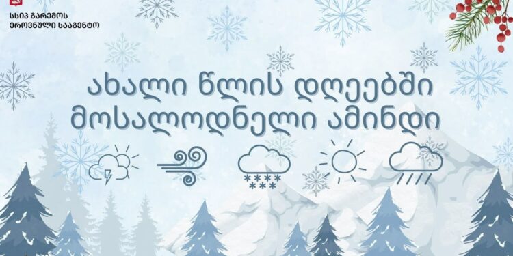 როგორი ამინდი იქნება საქართველოში ახალი წლის დღეებში