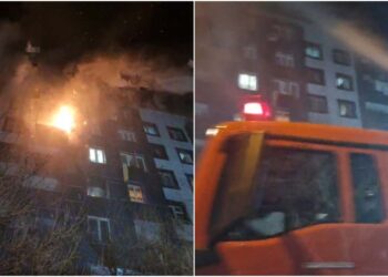 ვიდეო – რუსთავში, საცხოვრებელ კორპუსში ხანძარი გაჩნდა