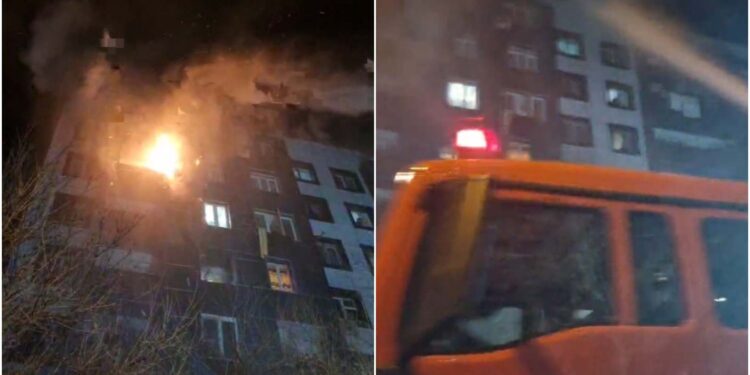 ვიდეო – რუსთავში, საცხოვრებელ კორპუსში ხანძარი გაჩნდა