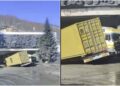 ვიდეო – რიკოთის გვირაბთან სატვირთო ამობრუნდა