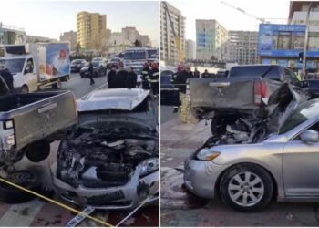 ვიდეო – ერთმანეთს სამი ავტომანქანა შეეჯახა – დაშავდა ერთი ადამიანი