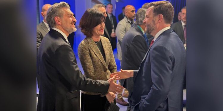 მიხეილ ყაველაშვილი და მაკა ბოჭორიშვილი, ზამთრის ოლიმპიური თამაშების გახსნისადმი მიძღვნილი ღონისძიების ფარგლებში, ჯეი დი ვენსსა და მარკო რუბიოს შეხვდნენ