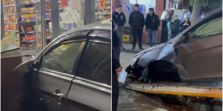 ვიდეო – ავტომობილი სუპერმარკეტში შევარდა