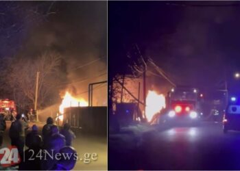 ვიდეო – ავტომობილი გაზის მილს შეეჯახა